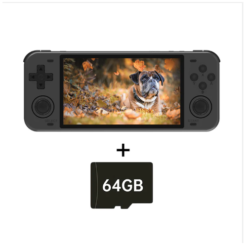 Powkiddy RK3326 RGB10MAX Retro Open Source System Handheld Game Console Black 64GB (Imported)